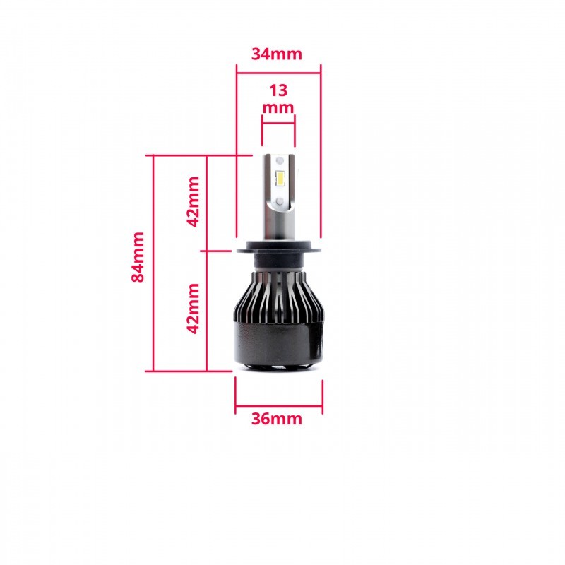 H7 LED bulbs 34W (2 x LED FLIP CHIP) 6000K CANBUS 12/24V